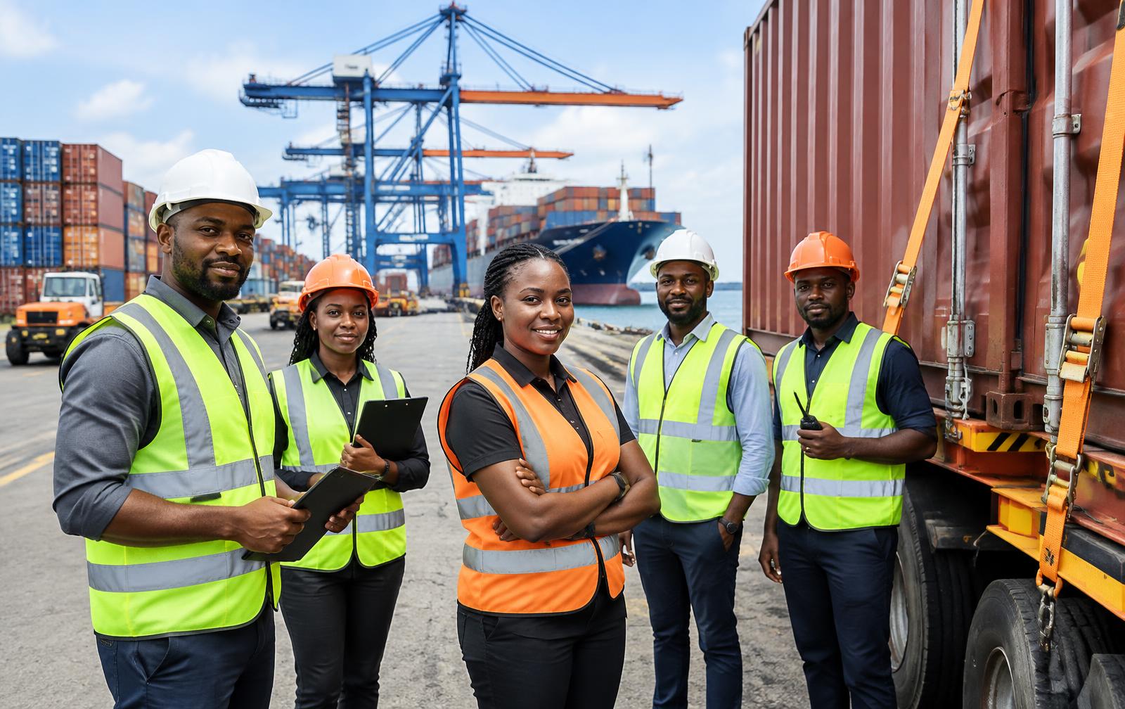 Meteoric Logistics team supporting freight operations in Lagos, Nigeria